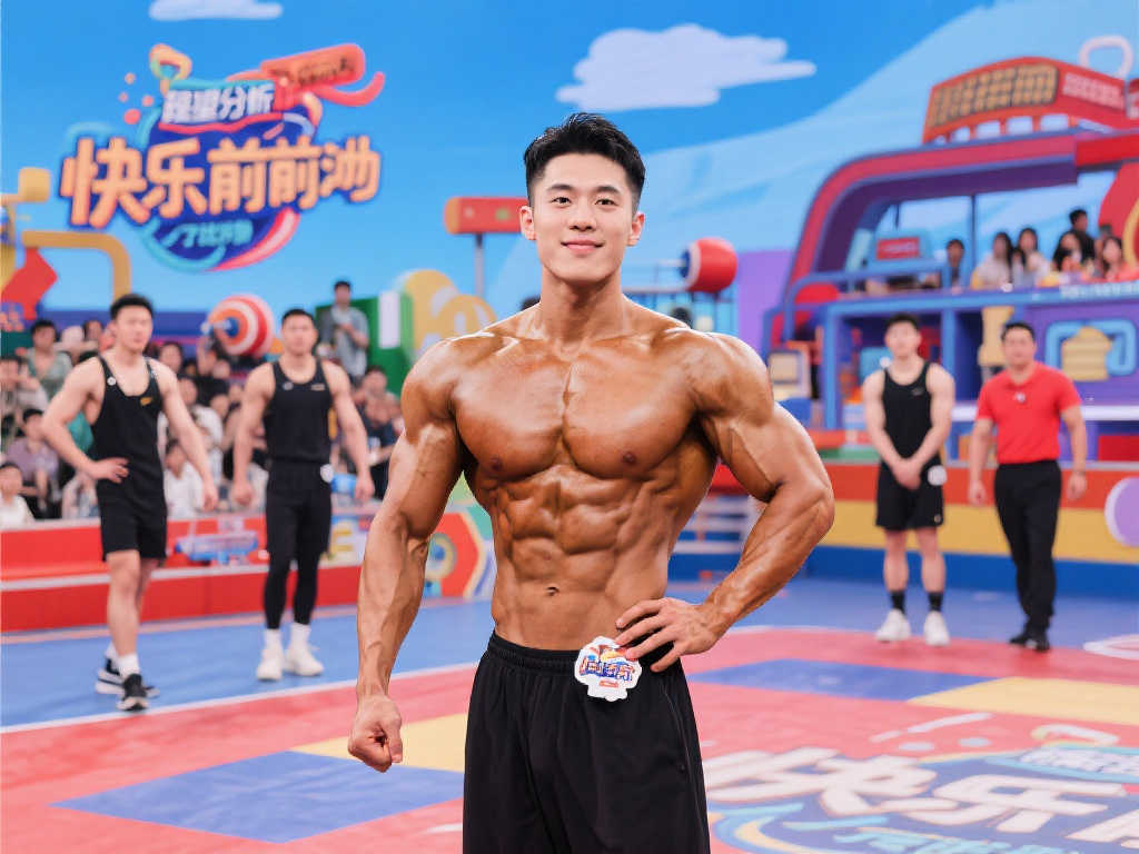健美冠军孙良轩挑战快乐向前冲,网友热议不断 健美冠军孙良轩挑战快乐向前冲,网友热议不断